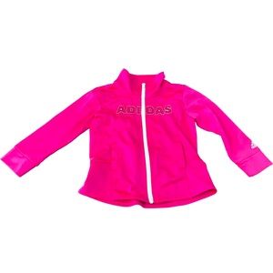 Adidas Girls Pink Zip Up Track Jacket Size 2T